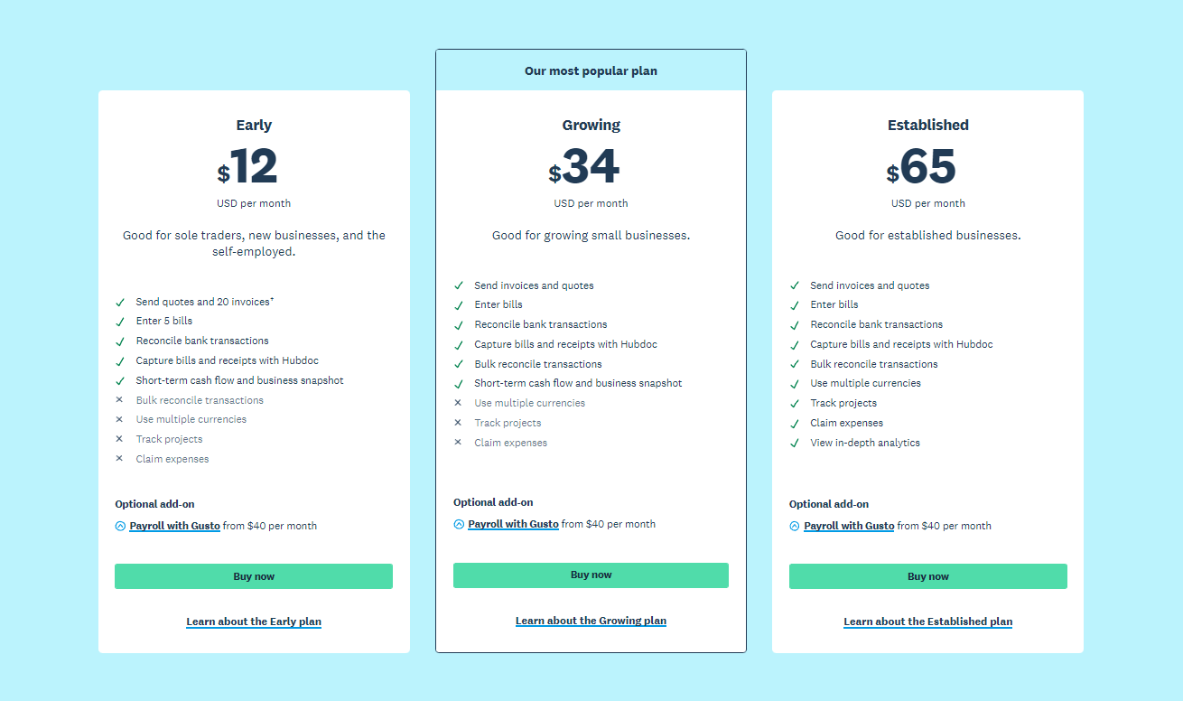 xero pricing-1